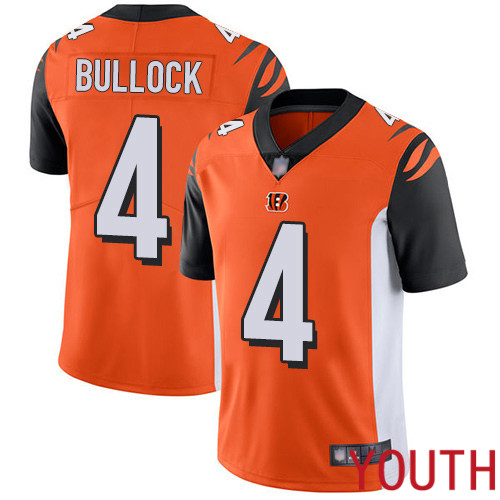 Cincinnati Bengals Limited Orange Youth Randy Bullock Alternate Jersey NFL Footballl #4 Vapor Untouchable->cincinnati bengals->NFL Jersey